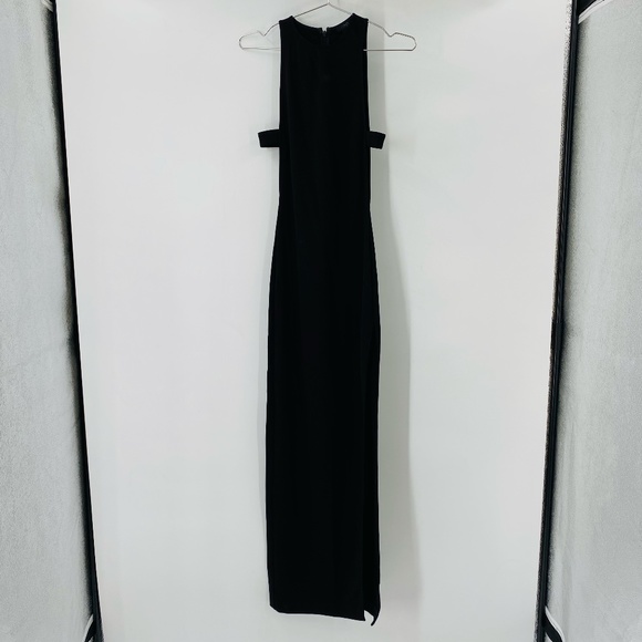 NBD Late Night Gown Side Cut Outs Maxi High Neck Black Size XS - Picture 3 of 11